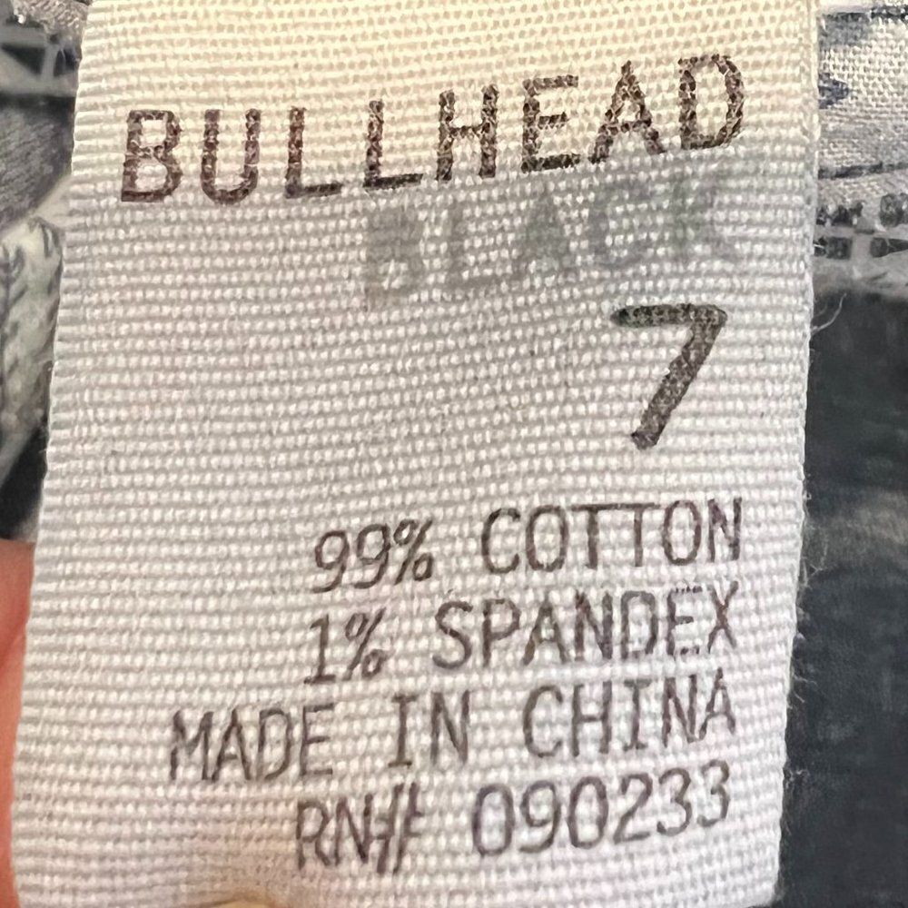 Bullhead Black Jean Shorts Size 7 - Picture 4 of 4